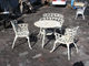 Alüminyum / Dökme Demir Bistro Masa ve Sandalyeler Dekoratif Özelleştirilmiş Boyut