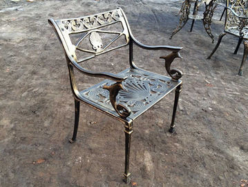 Fransız Stil Dökme Demir Dış Masa ve Sandalyeler Park Antik Bronz
