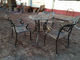 Eşsiz Metal Ferforje Dökme Demir Bahçe Masası Ve 2 Sandalye Eko Dostu